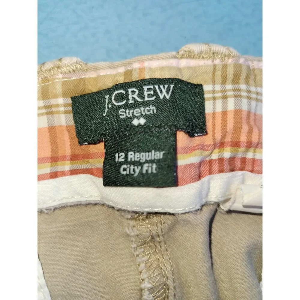 J.Crew Stretch Girls Khaki Tan Chino Pants Casual Slacks Size 12Reg